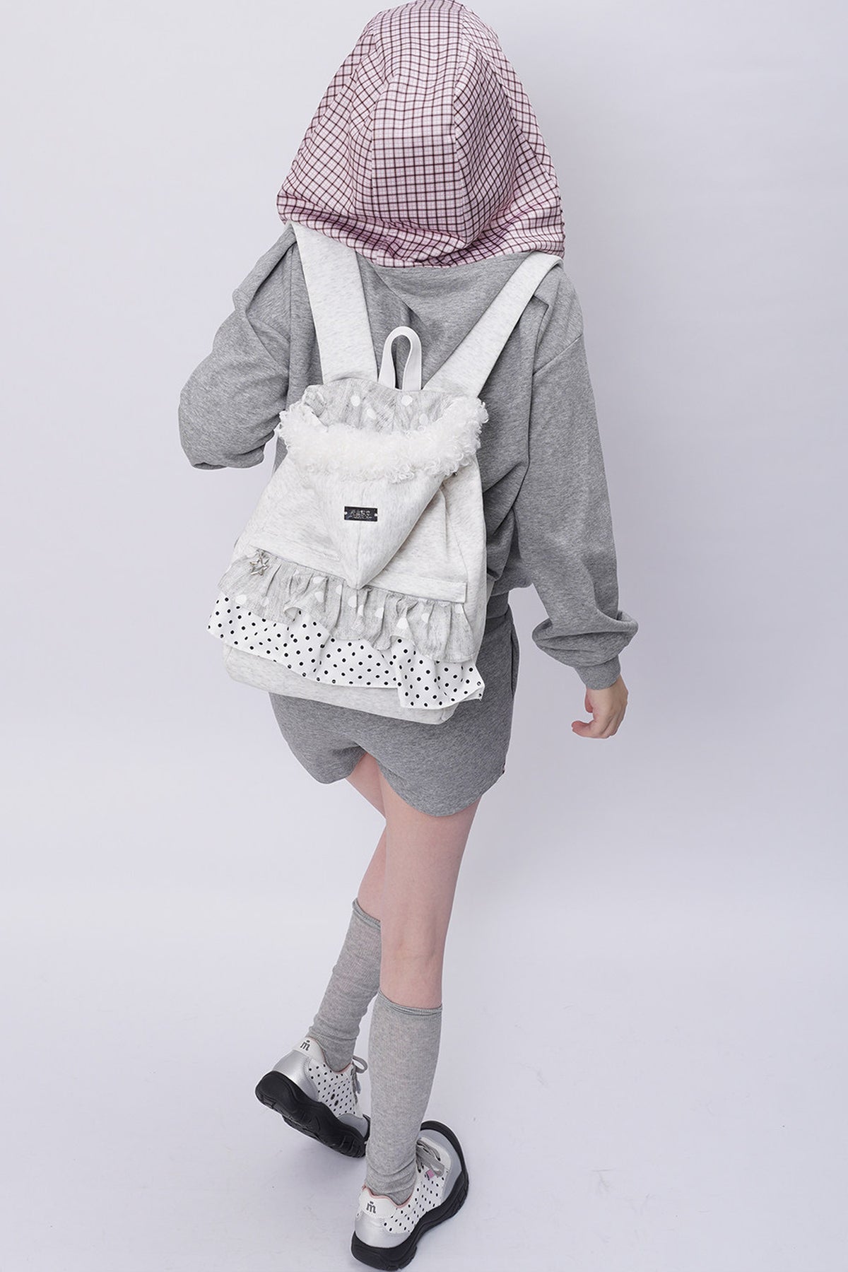 Furry Pleated Ballet Backpack