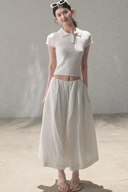Old Money Linen Polo Top