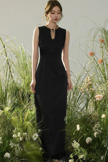 Chinese Water Drop Collar Dress