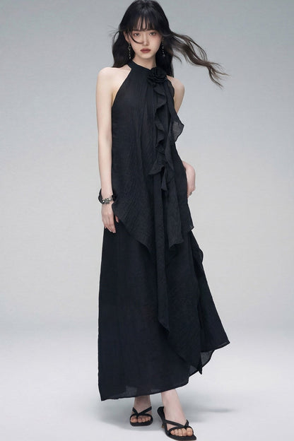 Misty Rose Halter Dress