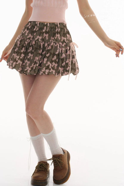 Butterfly Camouflage A-Line Skirt