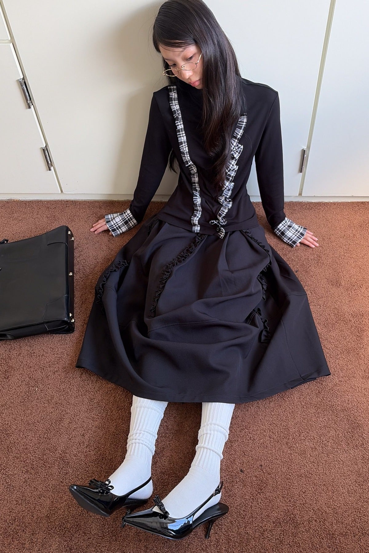 Long A-Line Pocket Skirt