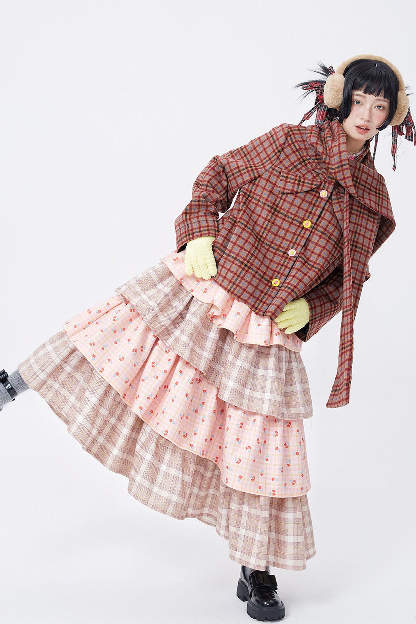 Showa Retro Patchwork Skirt