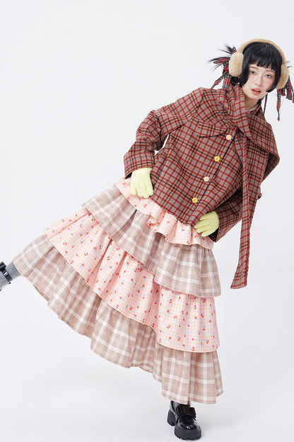 Showa Retro Patchwork Skirt