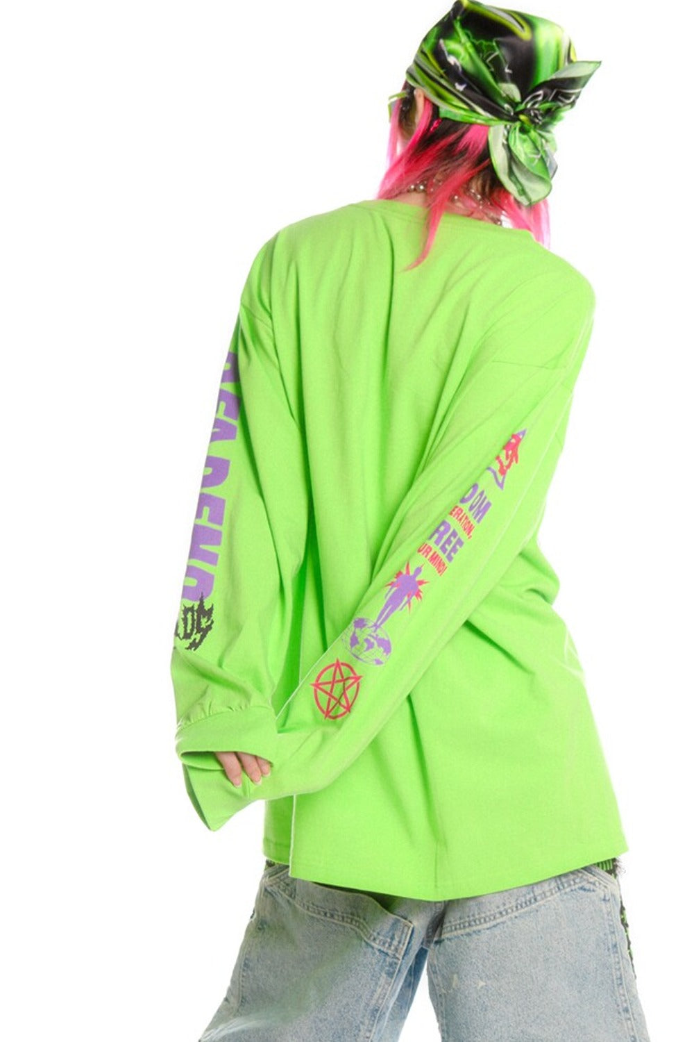 Alien Print Long Sleeve Sweatshirt