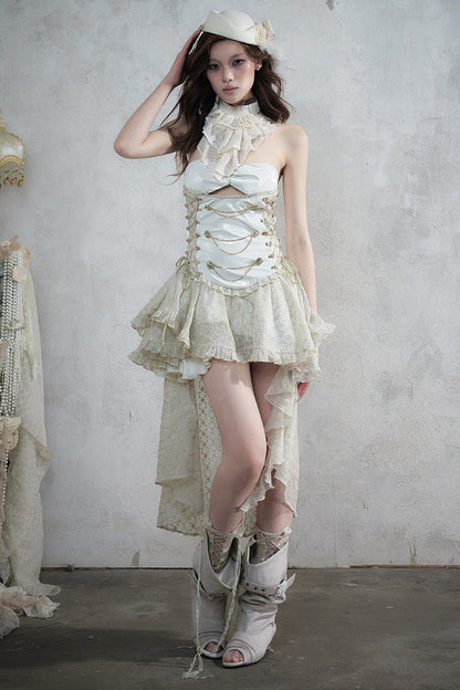 Victorian Lace Asymmetrical Dress Set-Up
