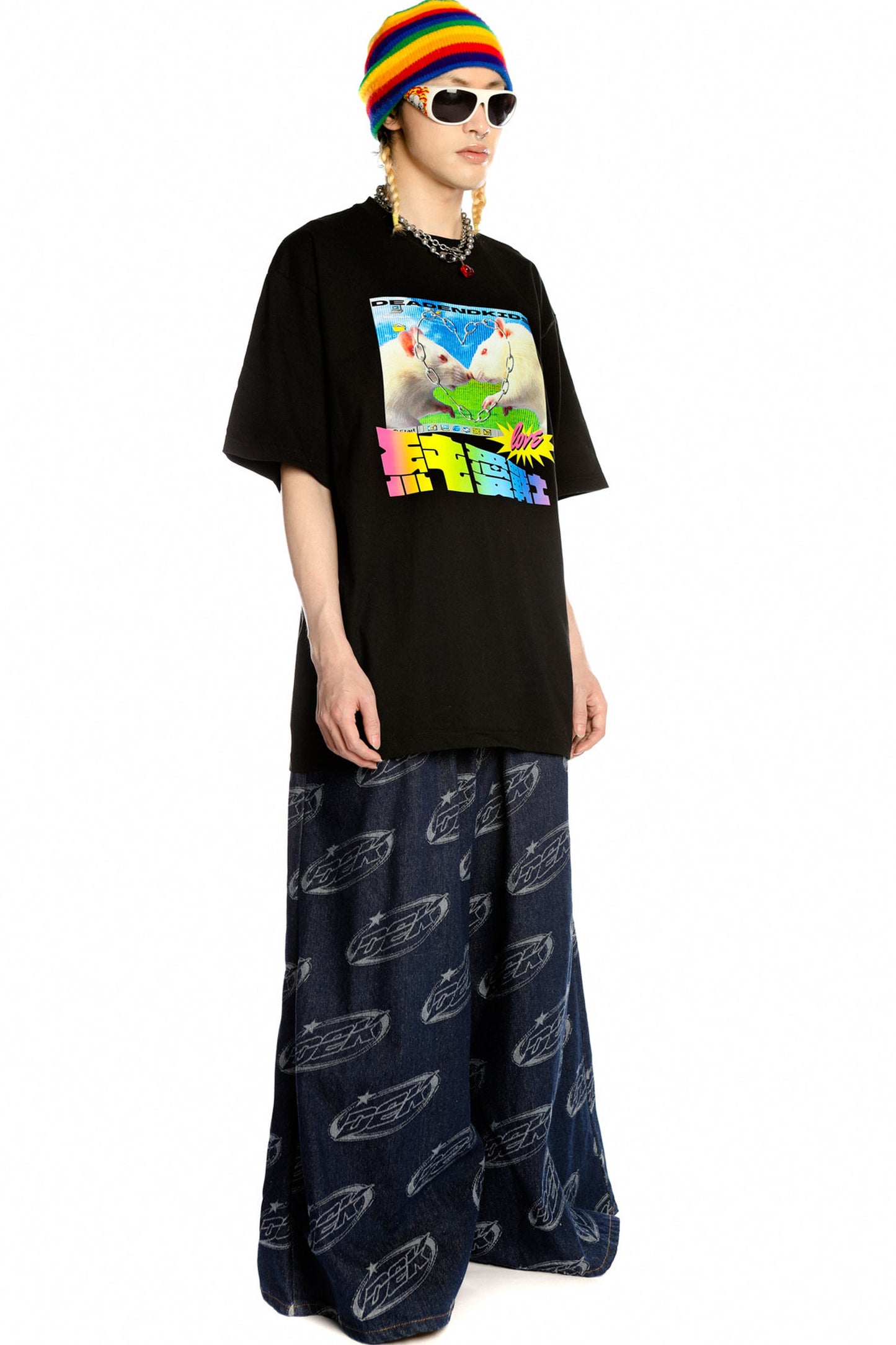 Pure Love Warrior lockere Subkultur-Bluse