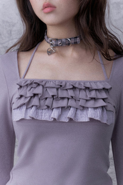 Light Purple Ruffled Top