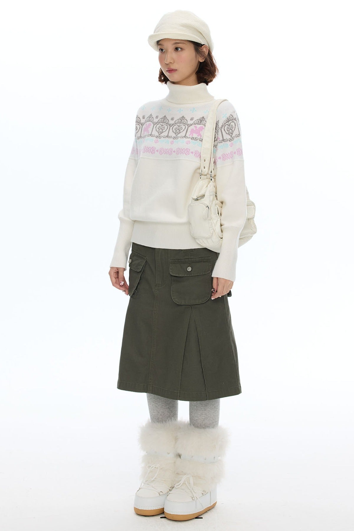 Batwing Sleeve Fair Isle Sweater