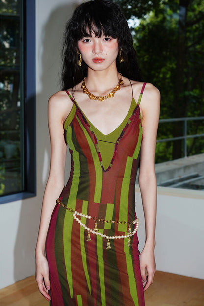 Western Vibe Slim Camisole Dress