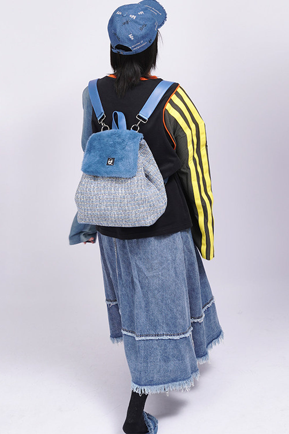 Y2K Furry Crossbody Backpack