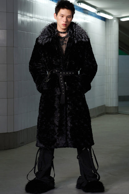 Faux Fur Patchwork Coat