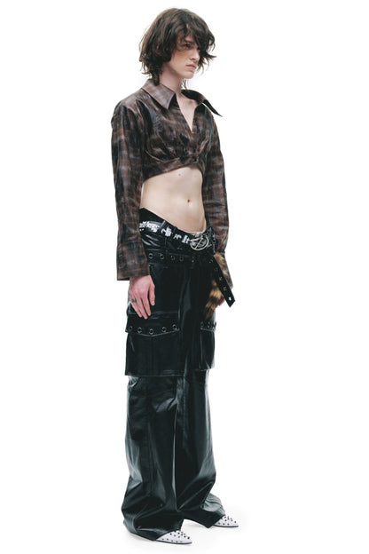 Distressed Rhinestone Bow-Knot Blouse