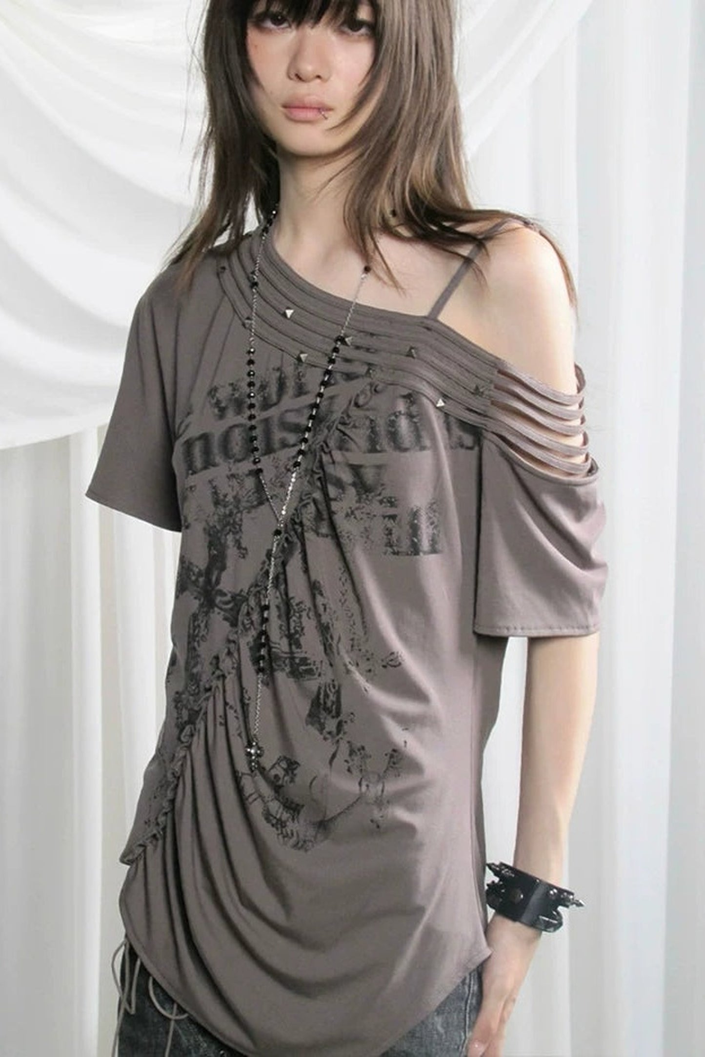 Tencel Off-Shoulder Blouse