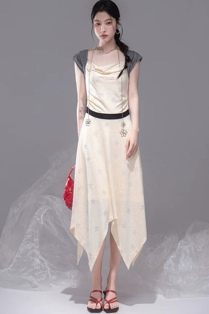 Starburst Pleated Knit Dress