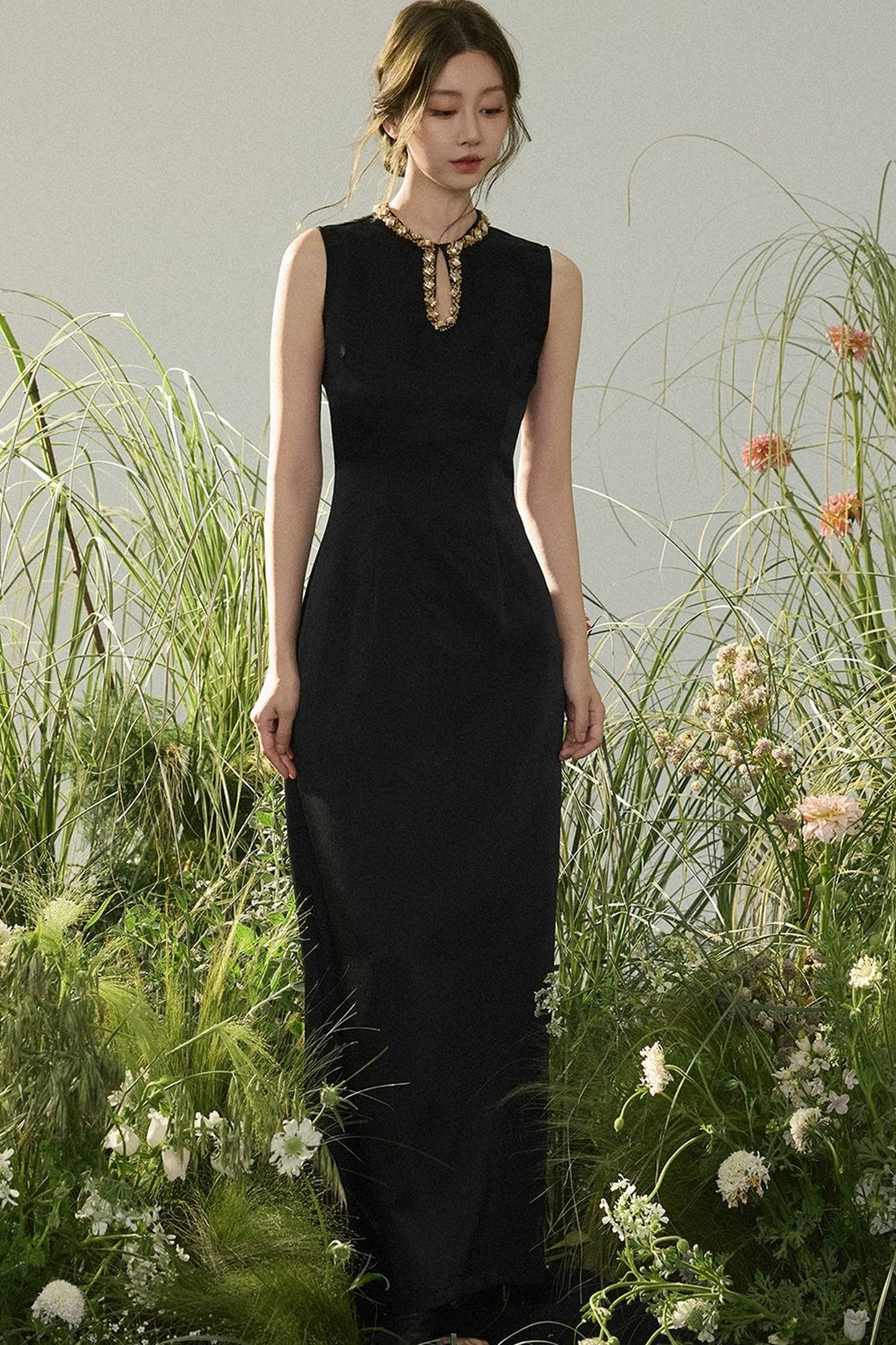 Chinese Water Drop Collar Dress