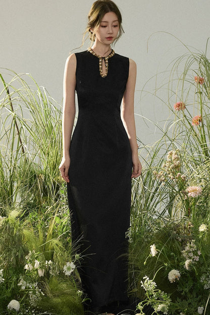 Chinese Water Drop Collar Dress