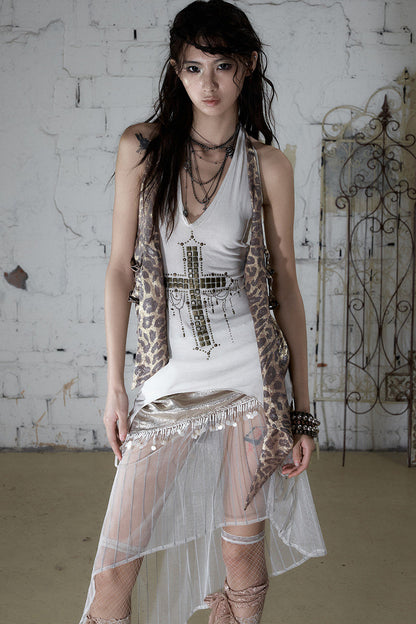 Retro Punk Knitted Halter Top