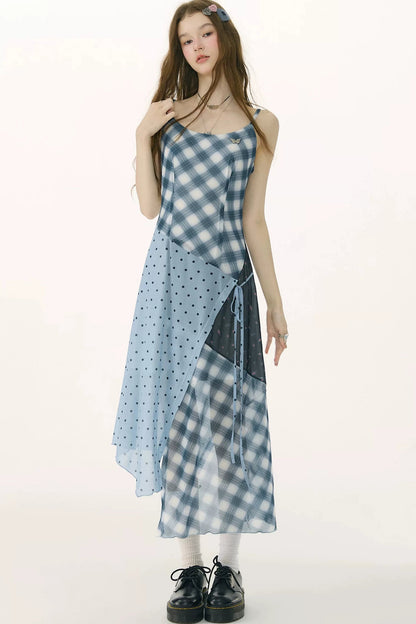 Mist Blue Polka Dot Dress