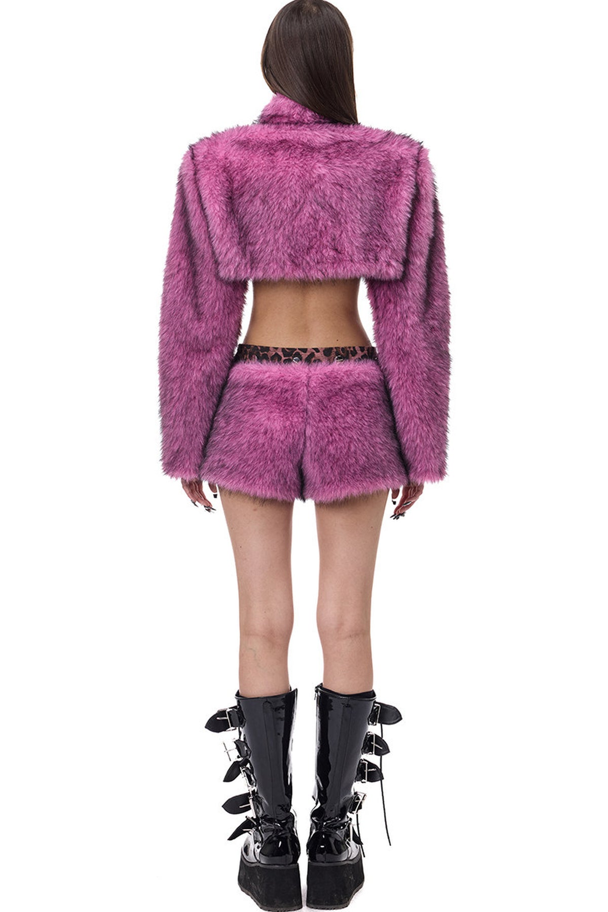 Y2K Gradient Short Fur Jacket