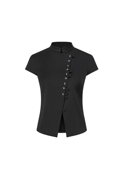 Plain Satin Embroidered Shirt