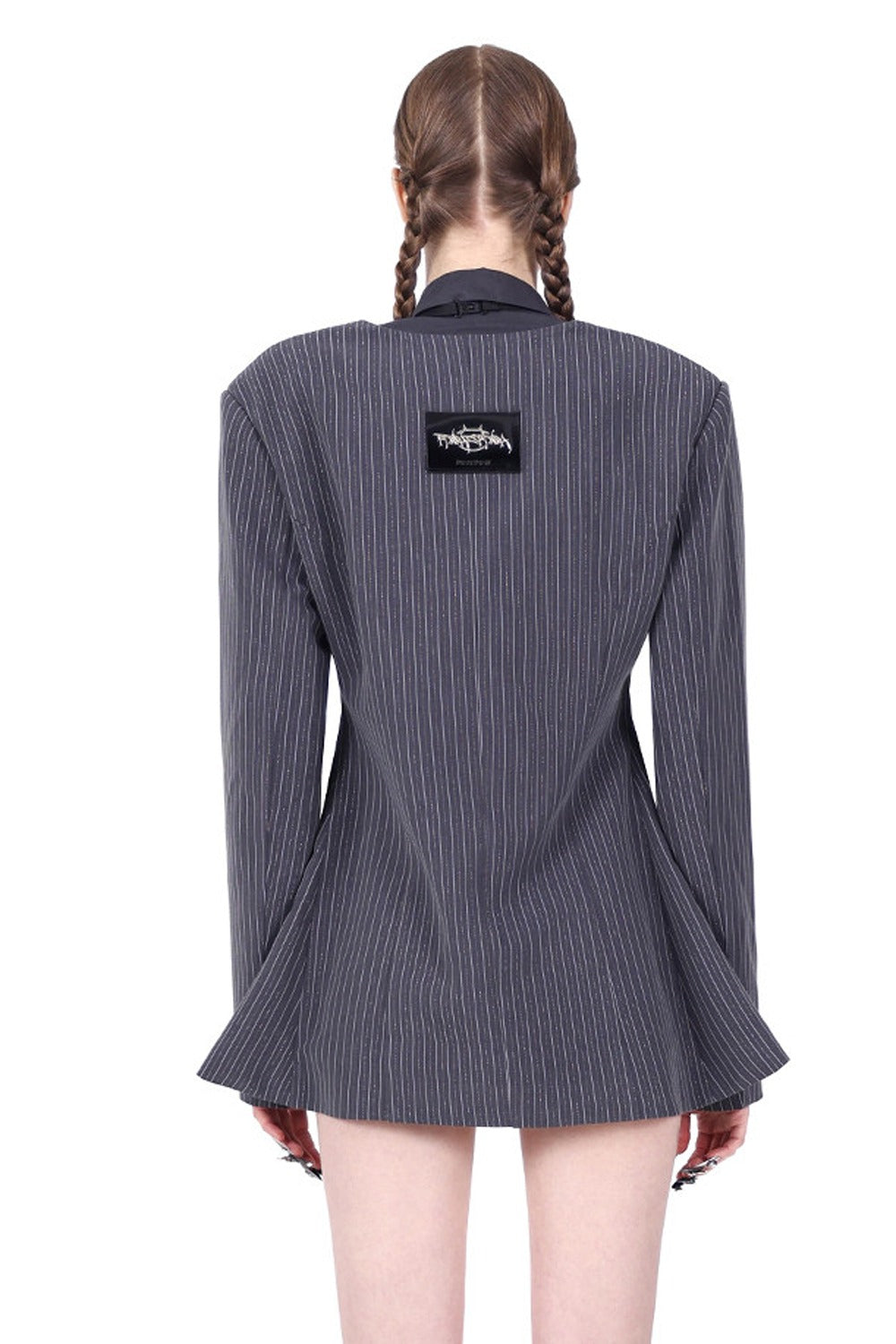 Y2K Pinstripe Blazer Dress