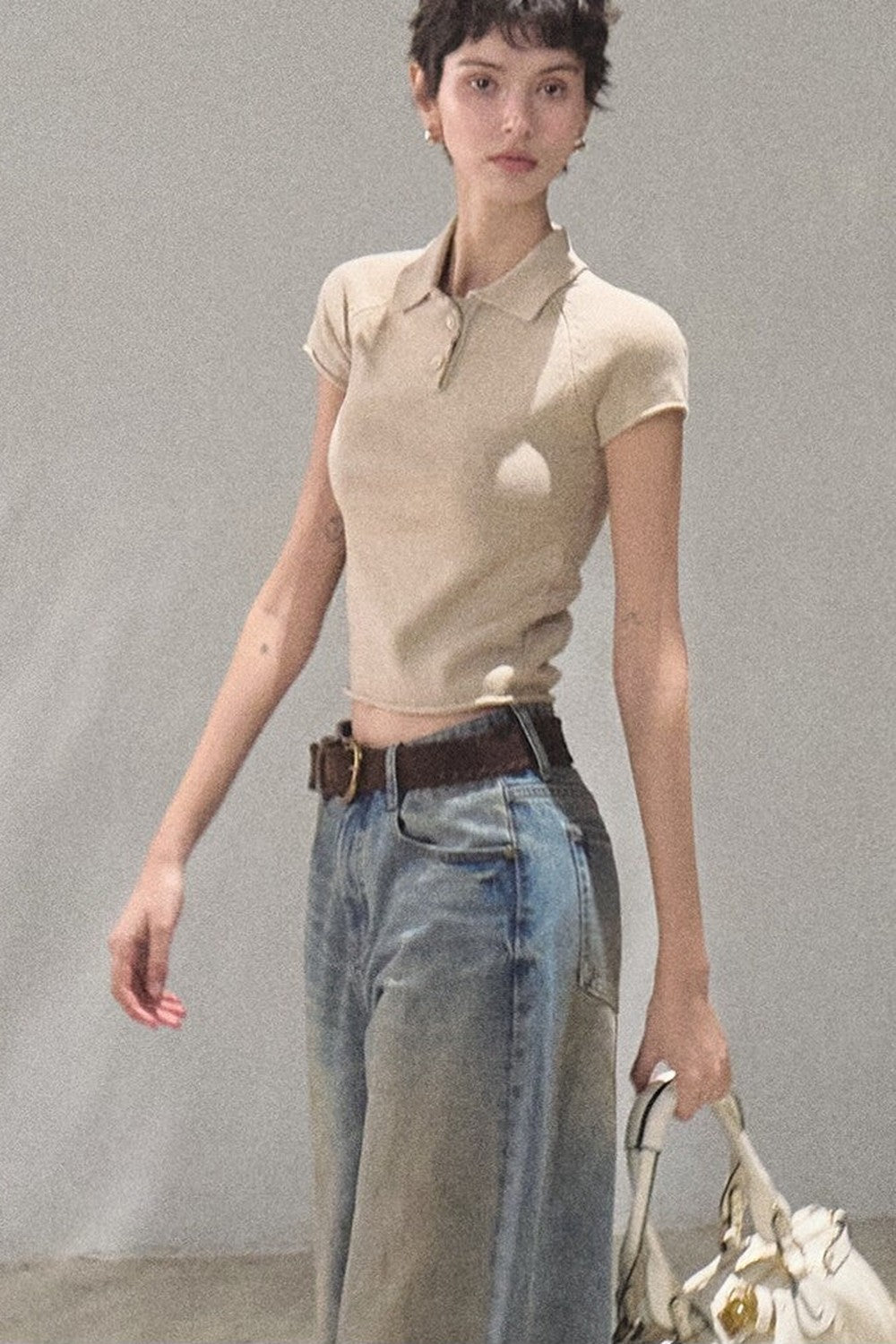Old Money Linen Polo Top