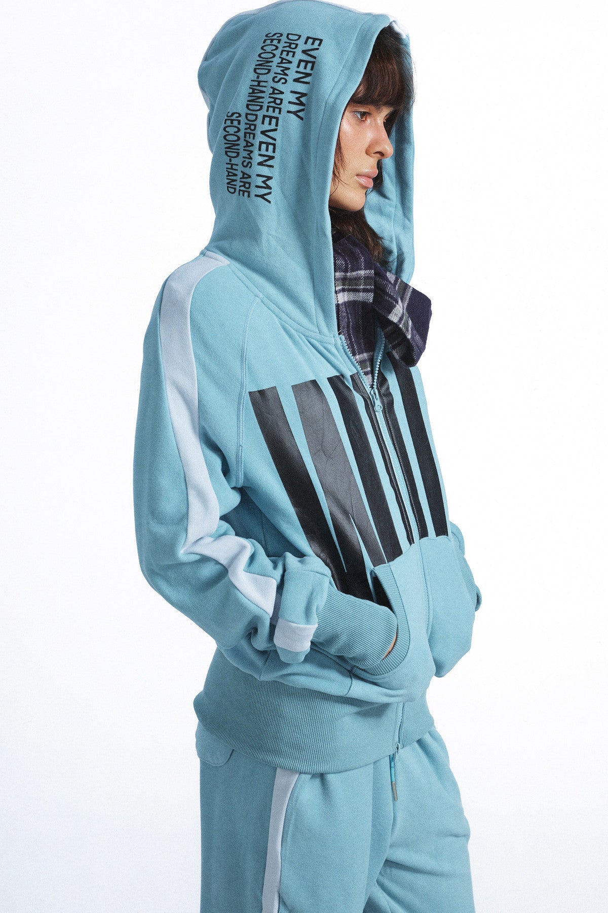 Printed Hooded Jacket and Long Pants Set-Up
