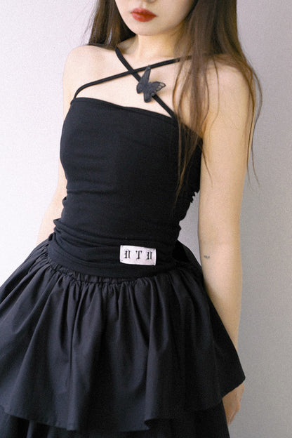 Butterfly Cross Strap Knit Camisole
