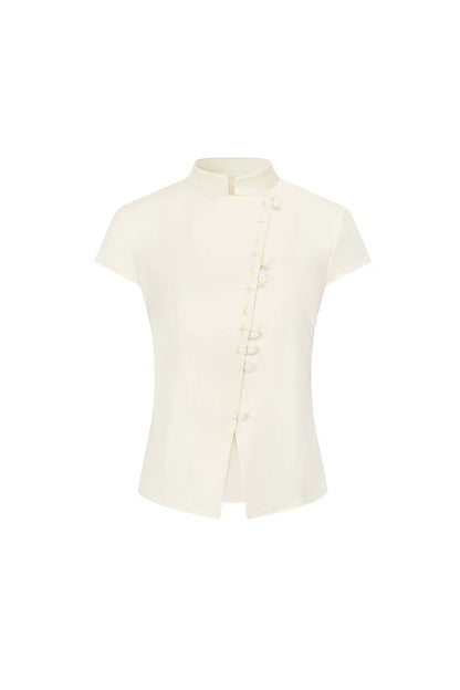Plain Satin Embroidered Shirt