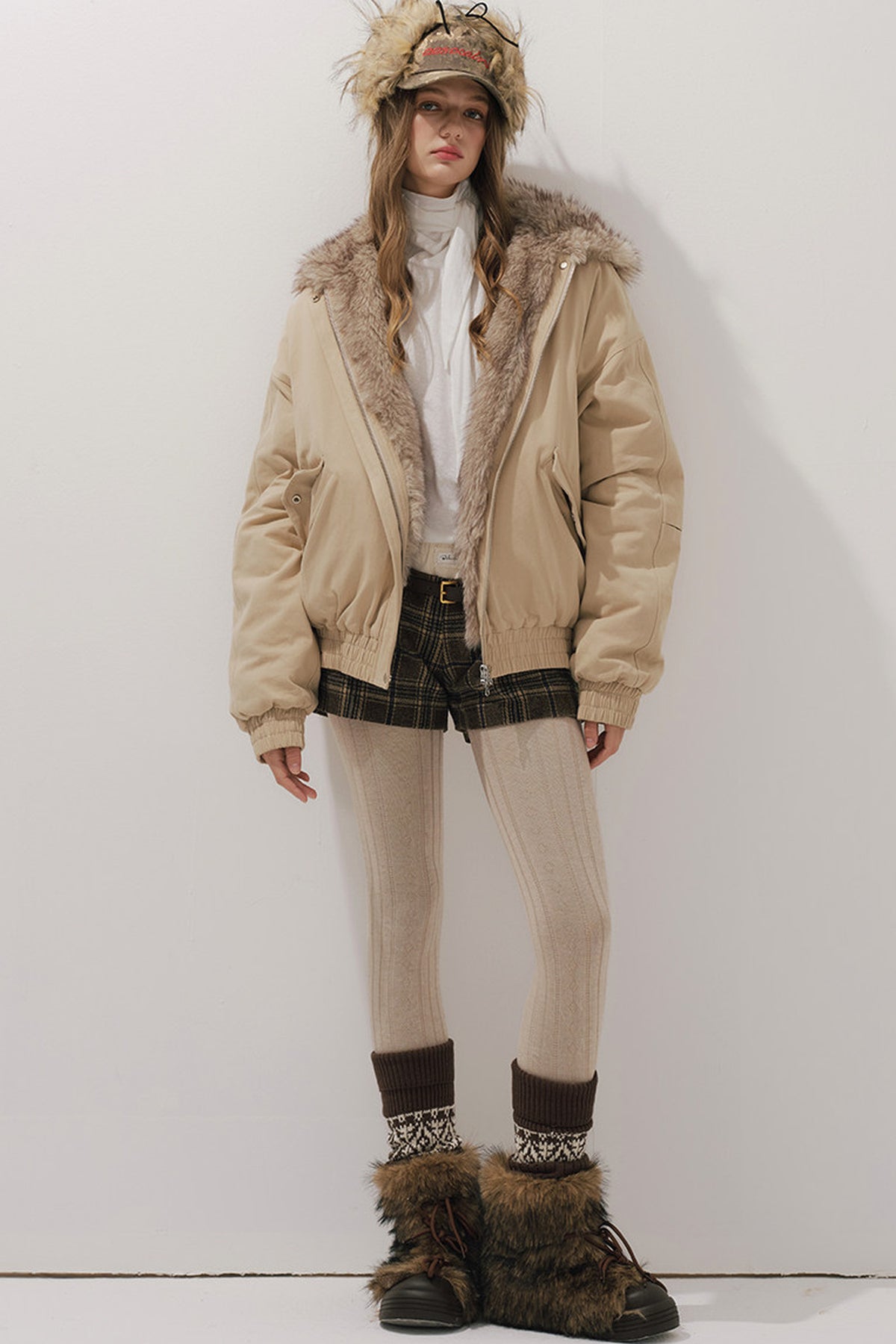 Workwear Cotton Padded Jacket and Shorts Set-Up