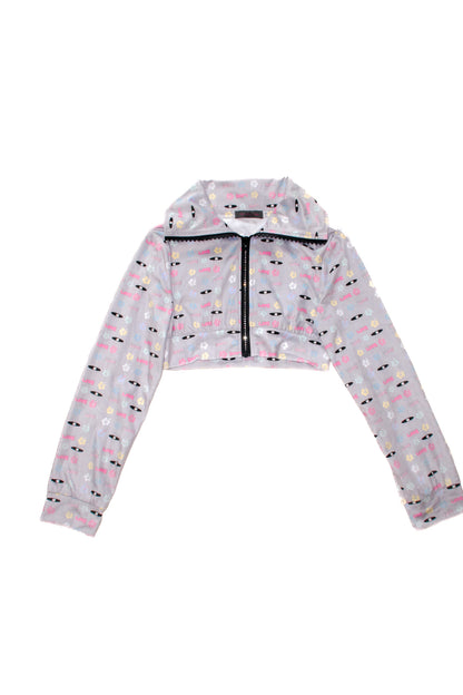 Gesang Floral Crystal Velvet Jacket