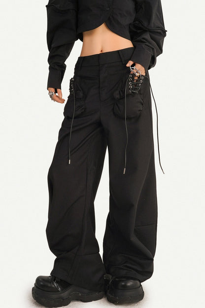 Dark Style Lace-Up Shirt