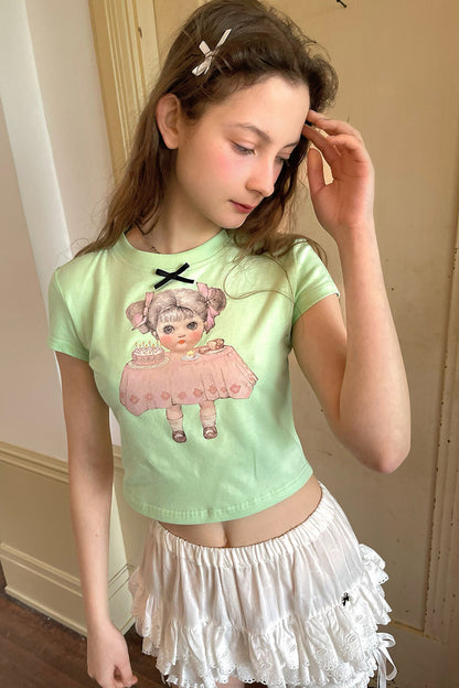 Cute Doll Short-Sleeved T-Shirt