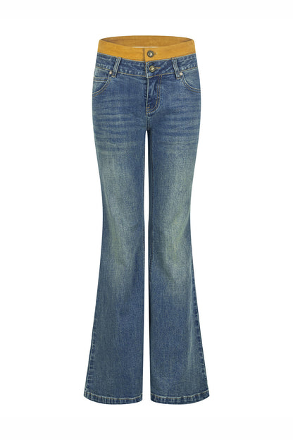 Vintage Multi-Layer Waistband Jeans