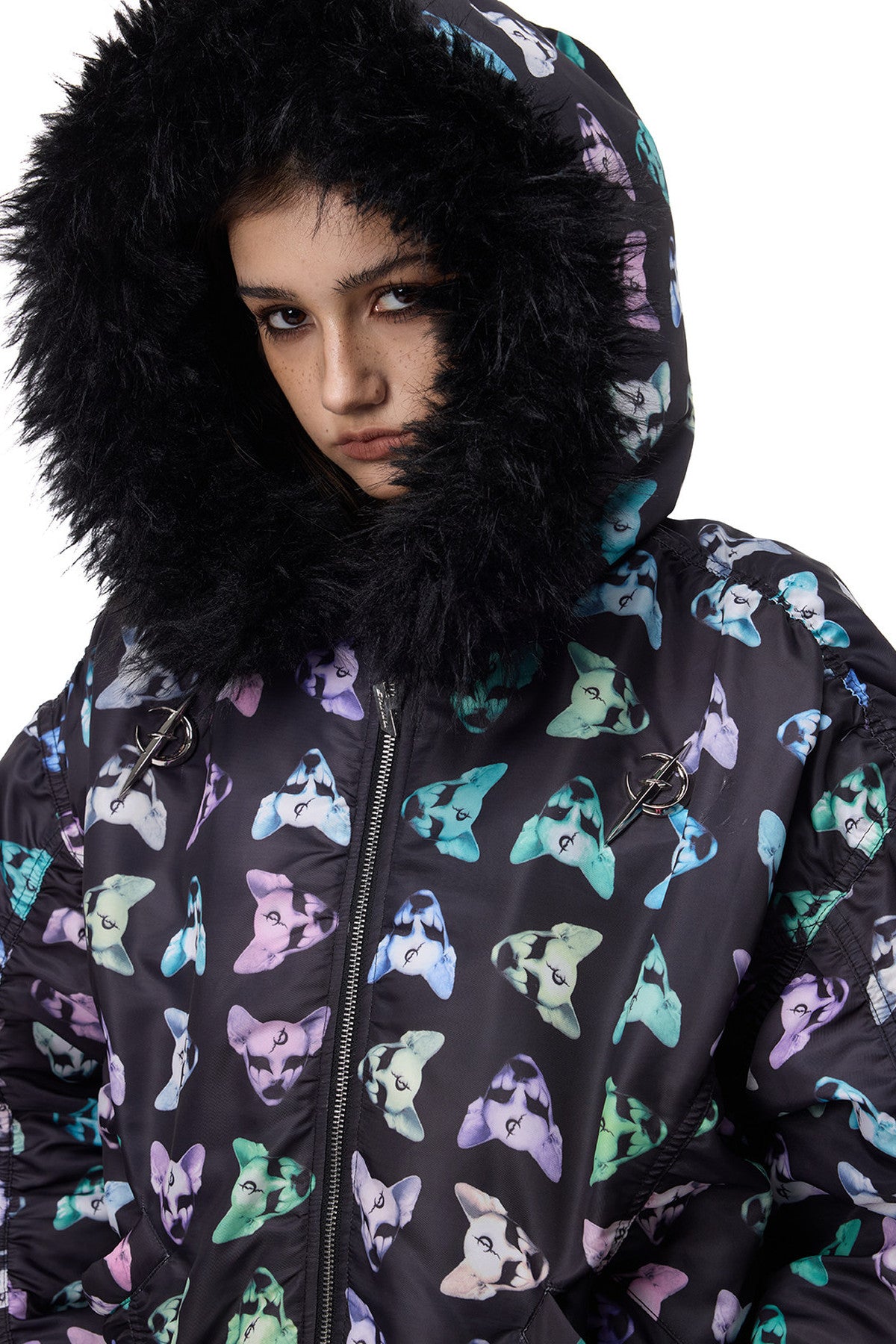 Cat Fur Collar Cotton Jacket