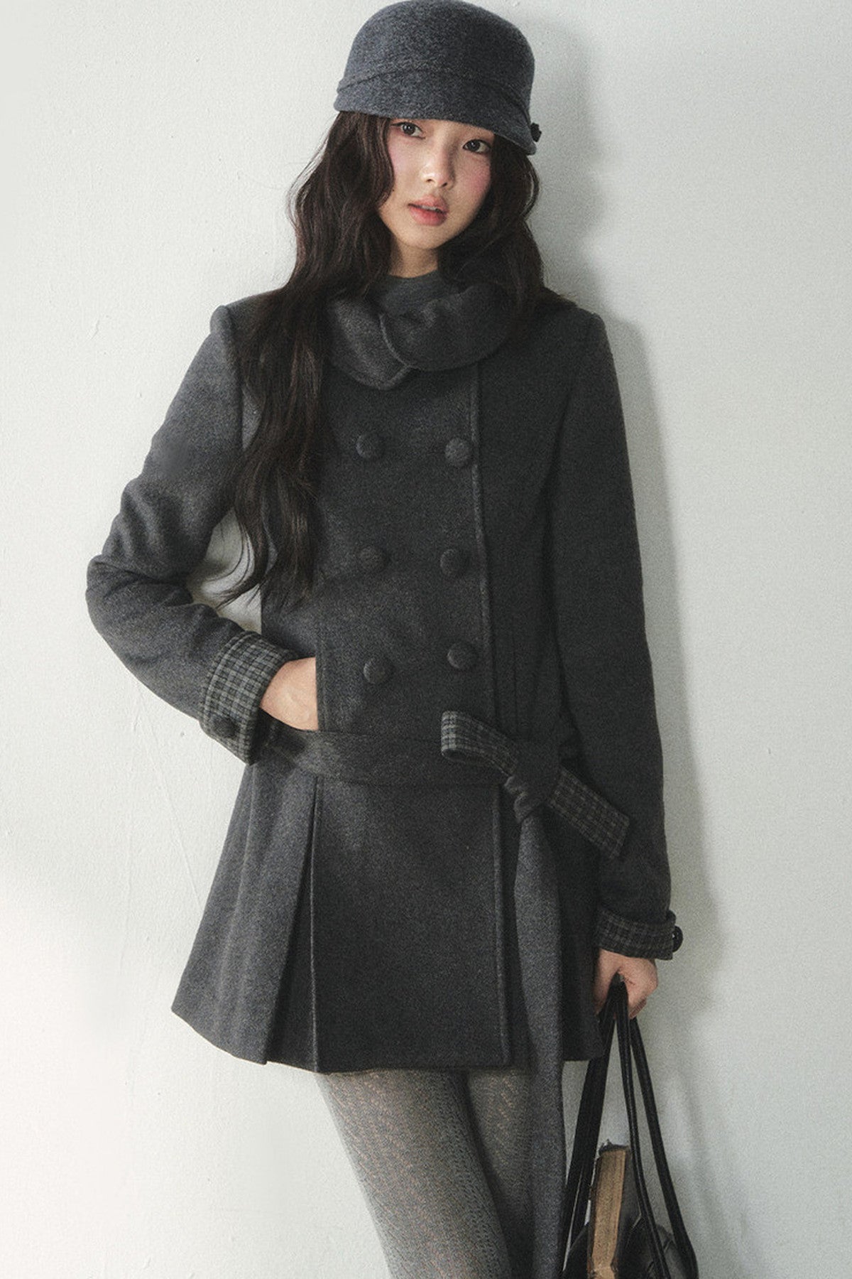 Collar Double Breasted Coat