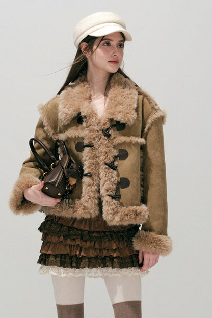 Caramel Eco-Fur Coat