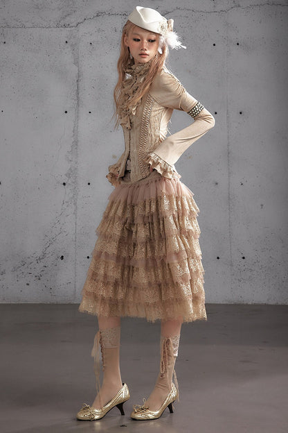 A-Line Tiered Cake Skirt