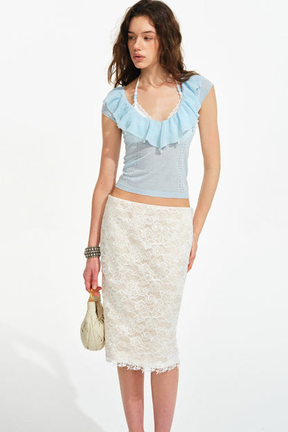 Vintage French Lace Halter Top