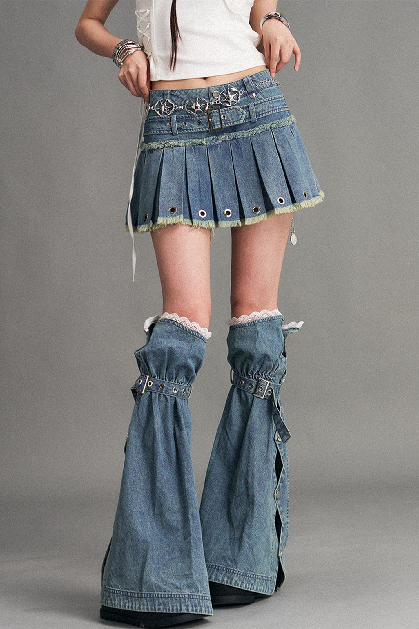Y2K Denim Leg Warmers