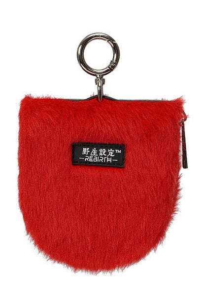 Portamonete portachiavi in peluche con catena
