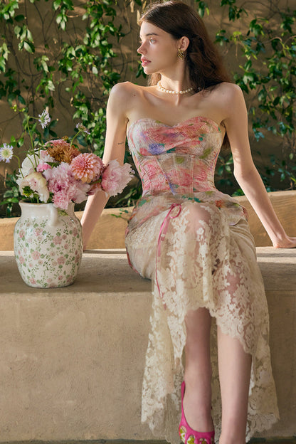 Floral French Romantic Dress and Skirt Set-Up