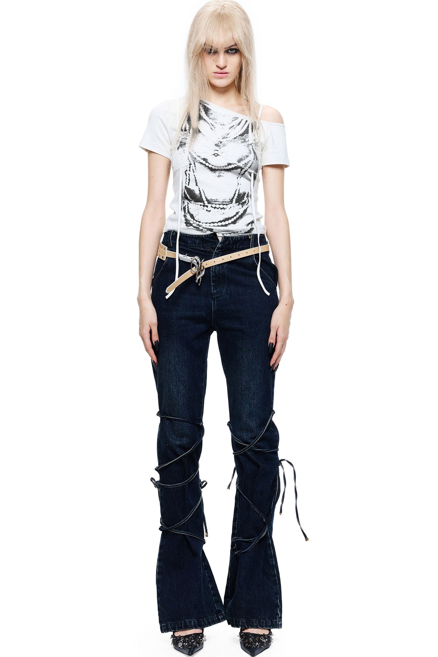 Lace Spliced Layered T-Shirt
