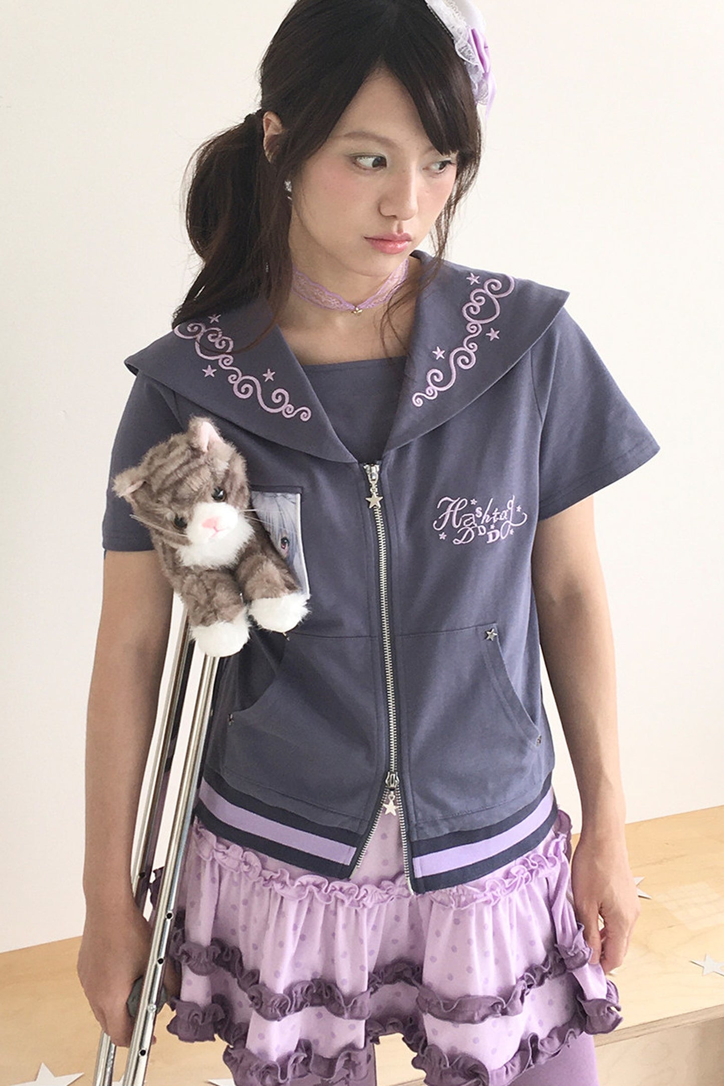Dream Core Polka Dot Cardigan Top