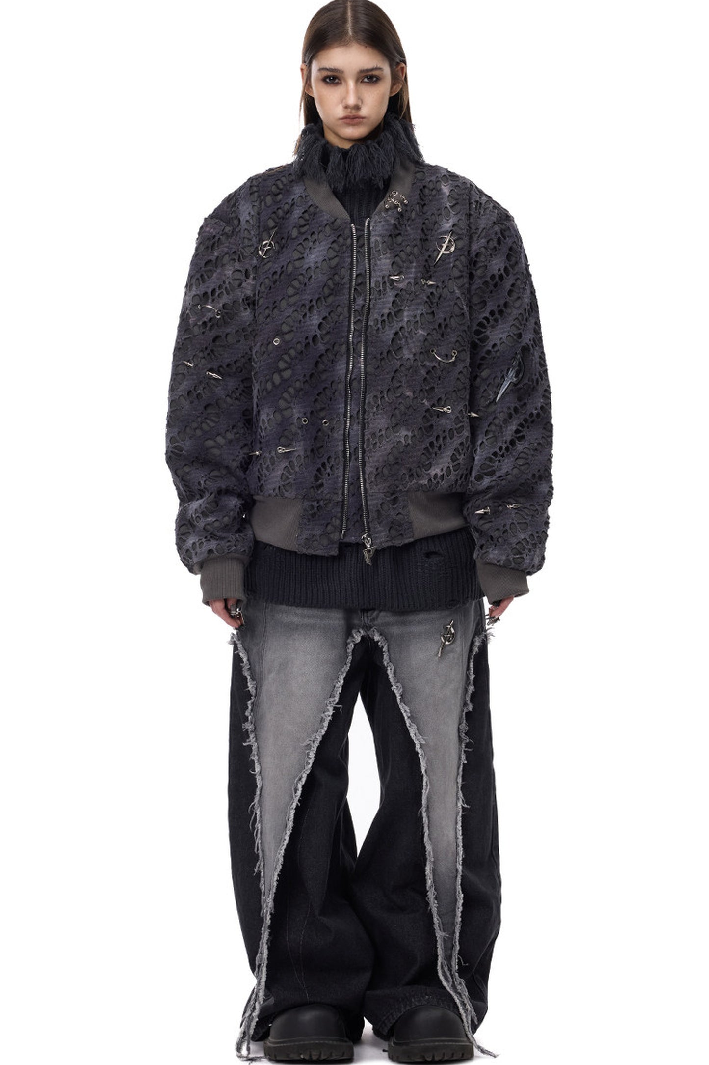 Deconstructed Wasteland Denim Pants