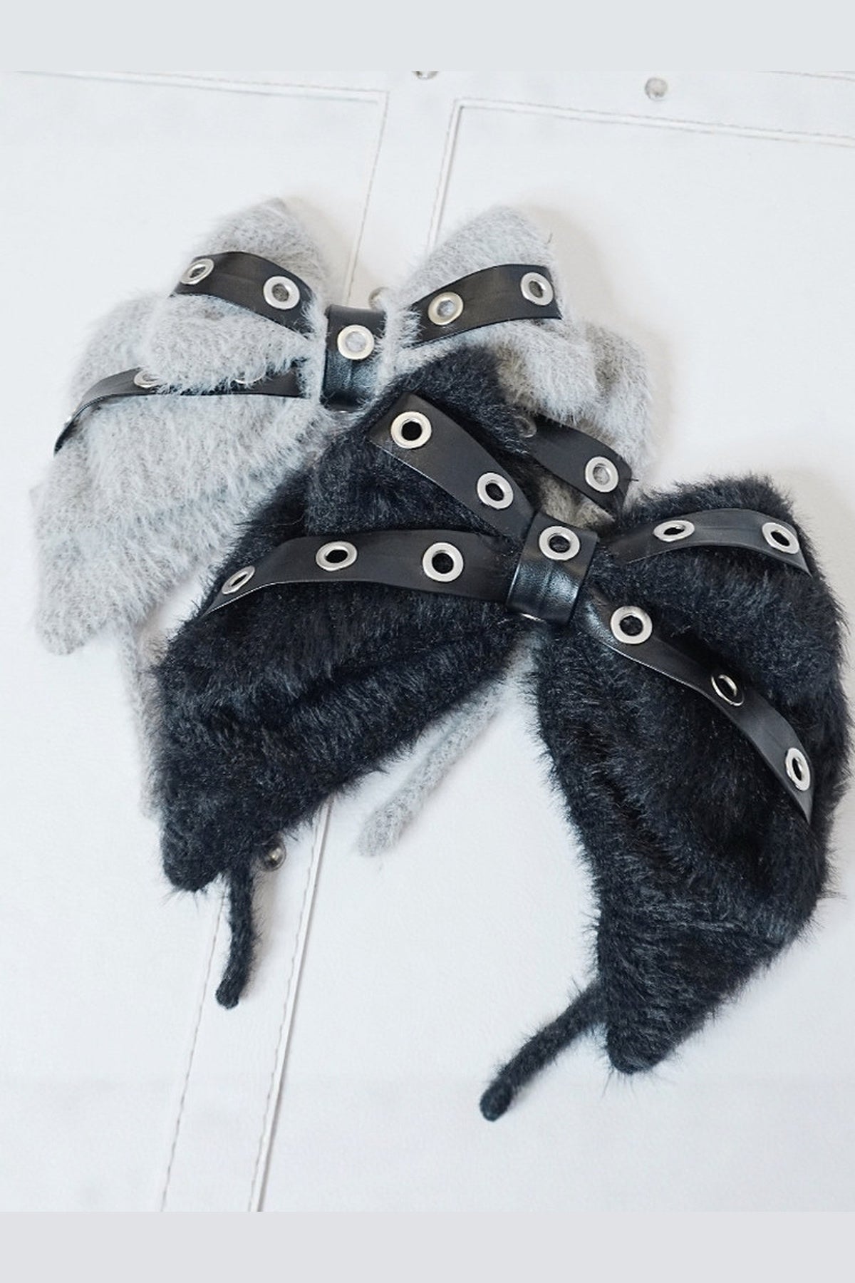 Plush Two-Tone Bow Headband