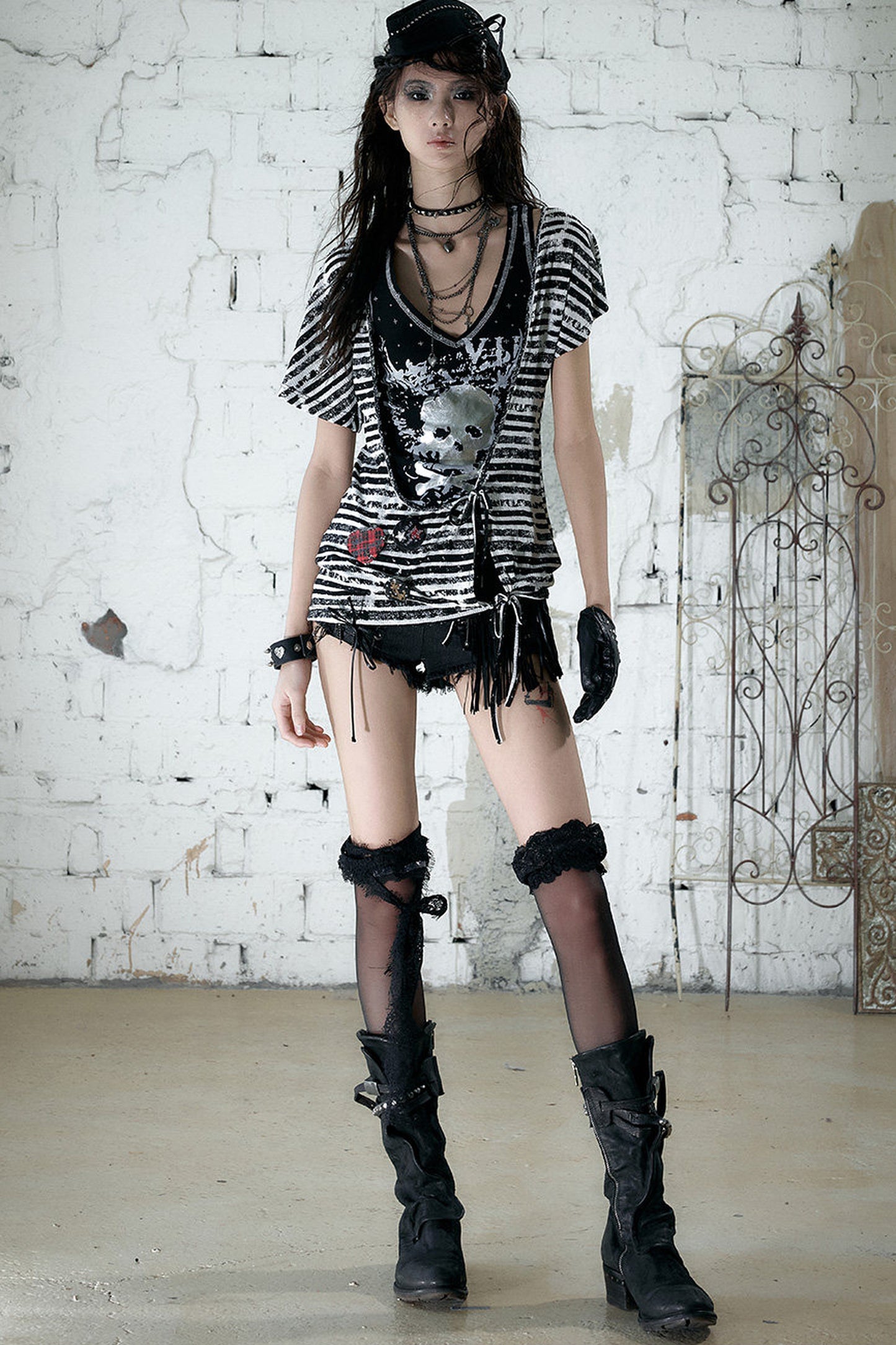 Vintage Asymmetrical Printed Top