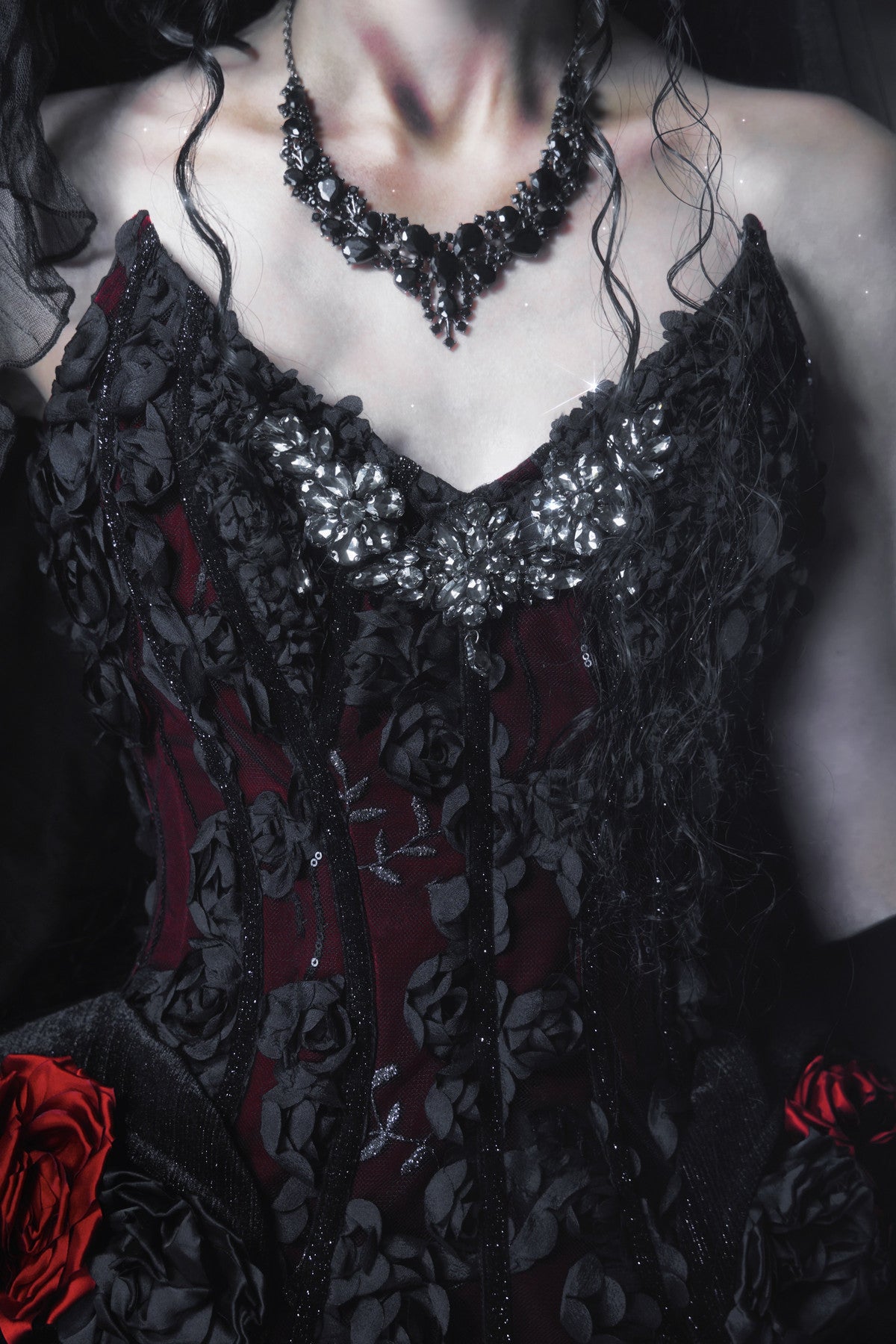 Gothic Velvet Fishbone Corset Set-Up