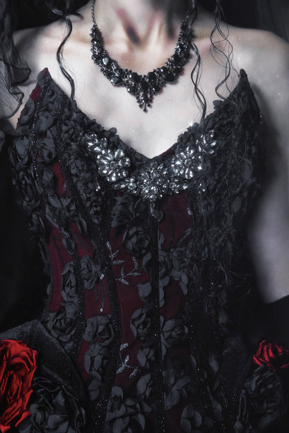 Gothic Velvet Fishbone Corset Set-Up